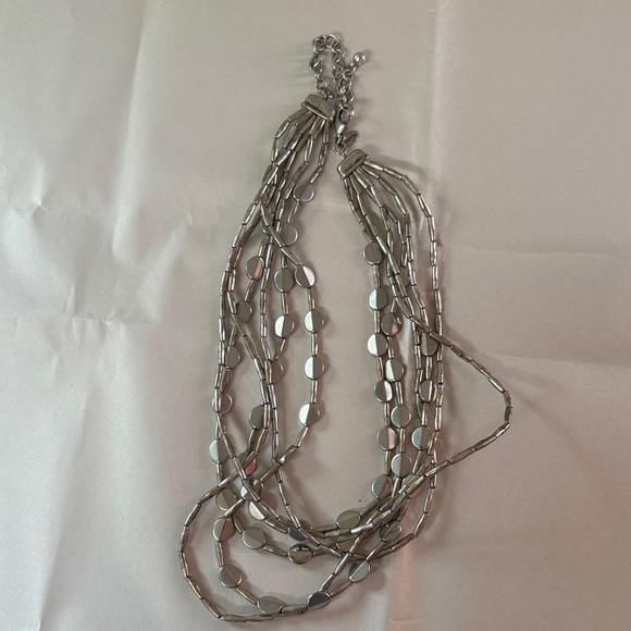 Chico's Elegant Silver Multi-Strand Necklace - Picture 1 of 6